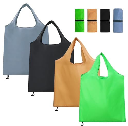 Fyrdm 4 Piezas Bolsas de la Compra Plegables 38 × 37cm