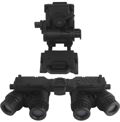 Kopeetechy Taktische Airsoft GPNVG18 Dummy Nachtsichtbrille Modell mit Halterung, Keine Funktion NVG Binokular Nachtsicht für Taktische Helm NVG Mount, CS Spiel, Cosplay Prop