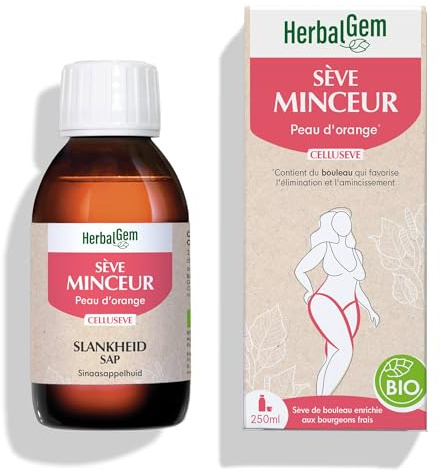 HerbalGem Cellusève Sève de Bouleau Bio 250 ml | Bouleau, cassis et frêne pour soutenir l'élimination et la minceur. Cure de 3 semaines.