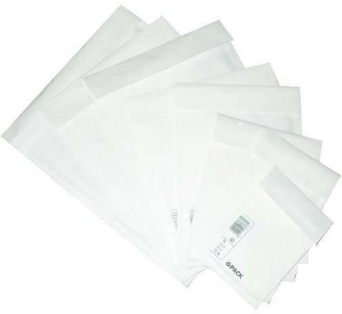 Prodye Luftpolstertaschen E15, 240x270mm passend für 3 x 14mm oder 6 x 7 mm DVD-Hüllen, 100 Stück, Weiß