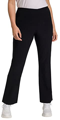 Ulla Popken dam stora storlekar upp till 68 | Tygbyxor Bengalin | affärsbyxor, rak ben | Straight Leg | gummiband | 615444