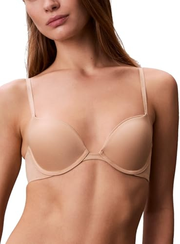 Calvin Klein Women's Constant Push Up Plunge Bra Bra, -bare, 34B
