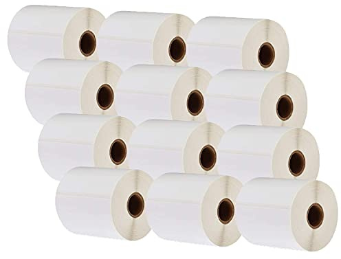 LEYF Étiquette d'expédition 100 mm x 150 mm - Noyau de 1 Pouces - 12 rouleaux de pack d'étiquettes x 370 pièces par rouleau = 4440 étiquettes,autocollantes,compatibles avec les imprimante