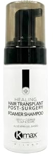 Kmax Hair Transplant Post Surgery Foamer Shampoo, posttransplantation rengöringsskum med lugnande och fuktgivande effekt, utan aggressiva ytaktiva ämnen - format 100 ml