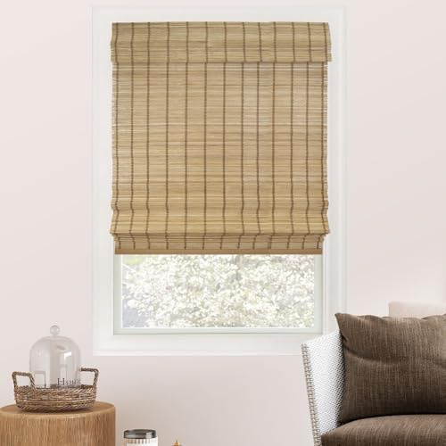 CHICOLOGY, Roman Home Bamboo Patio, Blinds, Window Shade, 36 W X 64 H, Deer