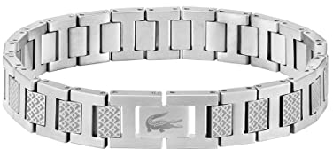Lacoste Gliederarmband für Herren Kollektion METROPOLE in Edelstahl Verziert mit Petit-Piqué-Muster - 2040117