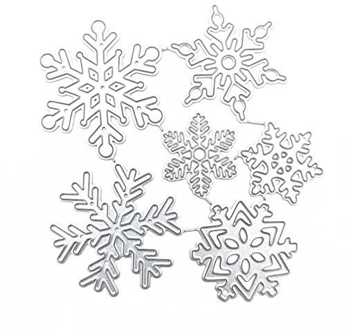 ISAKEN Weihnachten Stanzschablone Metall Schneiden Stanzformen Schneeflocken Glocke Stanzschablonen Metall Schneiden Stanzformen Prägeschablonen Stanzformen für DIY Album, Scrapbooking, Karten