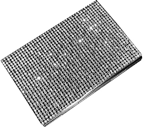 Frau Visitenkartenetui Bling Strass Autokartenhalter ETC Aufbewahrungsbox Visitenkarten-Etui Namenskartenhalter Tasche Visitenkartenhalter ID-Karten Hülle Kreditkartenetuis für Damen Weiß