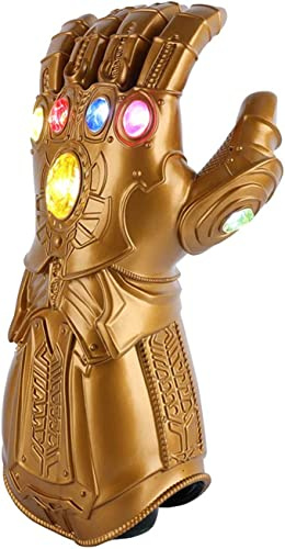 Infinity War Beleuchtete Faust Handschuhe aus PVC für Halloween Cosplay Erwachsene