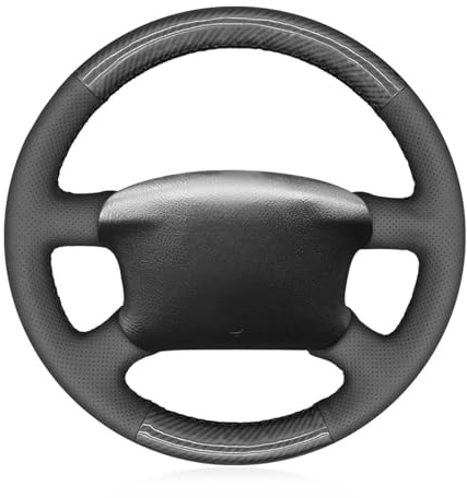 MEWANT Handgenähter Auto-Lenkradbezug für Golf 4 (IV) 1997-2004/Passat B5 1997-2005/Passat Variant 1997-2004/Bora 1998-2001/T4/T5 Lenkradbezug