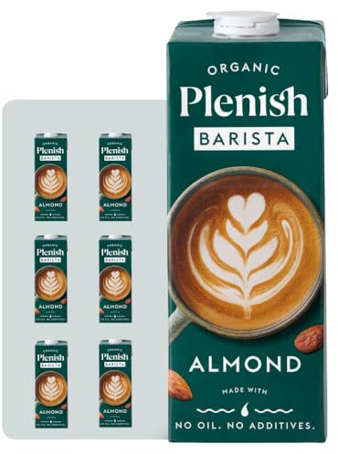 Plenish Barista Organic Almond Drink Long Life, 1L (Pack of 6)