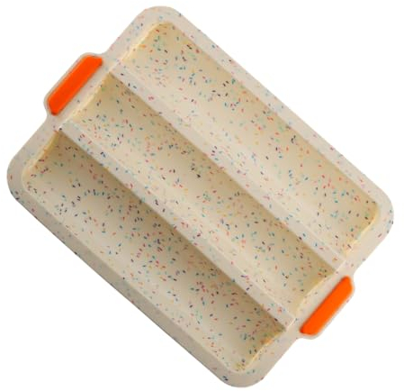 IMIKEYA Mold Toast Pan French Bread Loaf Bread Lasagna Trio Pan Silicone Bread Pans Bread Pans for Baking 3 Slots Loaf Pan Tray Toast Bread Non Stick Silica Gel Baking Pan