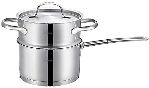 OHaGin Dampfgarer/Kleiner Milchtopf/Suppentopf/Hot Pot Babynahrungsergänzungsmittel Antihaft-Topf 304 Edelstahl Instant-Nudeltopf 18 cm