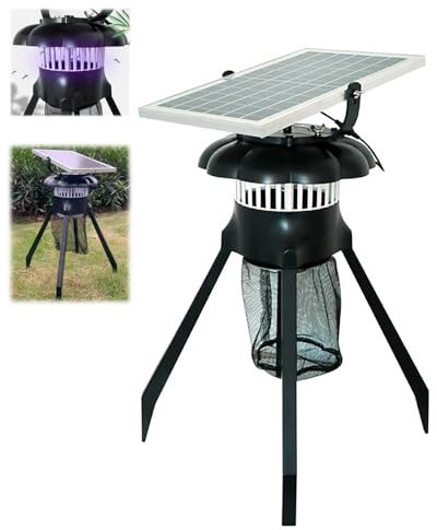 éNergie Solaire Lampe Anti Moustique Automatique, Appareil Anti Moustique Respiration Bionique 7800mah ImperméAble à l'eau, Lampe Anti Insecte Efficacité éNergéTique Grande PortéE 100²M