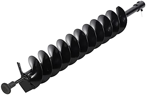 Scavatrice per Trivella di Terra, Accessorio per Trivella di Terra, Punta Trapano per Scavatrice per Fori per Pali per Recinzione a Doppia Foglia per Scavo a Spirale
