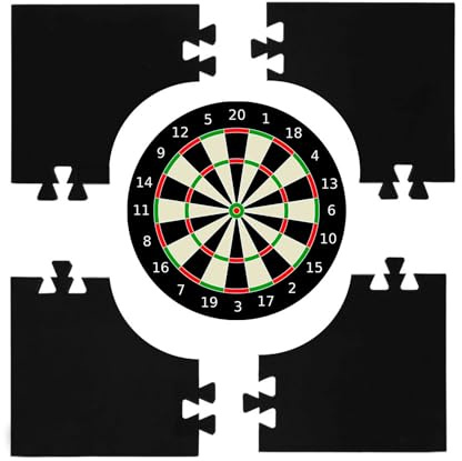 Hagmoo,4-Segment Square Dartboard Guard Ring - Protect Your Dartboard from Missed Throws and Damage