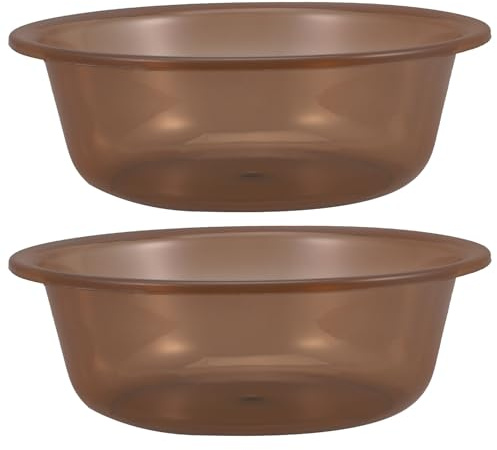 Homoyoyo 2pcs Wash Basin Household Wash Tub Plastic Washing Basin Wash Bowl Kitchen Wash Tub Salon Face Cleansing Washbasin Salon Washing Basin Small Round Washing up Bowl Plastic