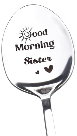 Big Little Sister Gifts for Women Sister Sis Birthday Gifts for Teens Teenagers Sister Leaving Goodbye Gifts for Step Sister Good Morning Sister Spoon Gifts for Sister Sis Christmas Gifts