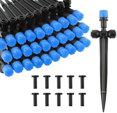 Kalolary 30 Pcs Drip Irrigation Emitters with Stake