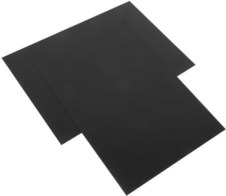HAWILLOSCH Lámina De Aluminio A4 Para Manualidades y Uso Industrial, Color Negro, 2 Piezas, Ligera y Resistente, Adecuado Para Bricolaje Casa y Trabajo Profesional