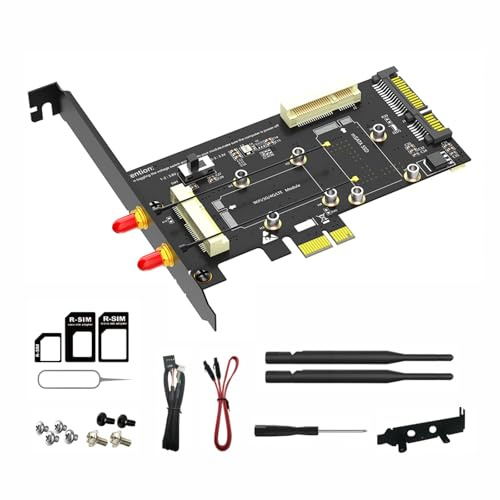 THINCAN Adaptateur 2 en 1 PCIe vers PCIe 1 x MSATA vers SATA3 - Améliore les performances du PC pour disque dur WLAN/3G/MSATA