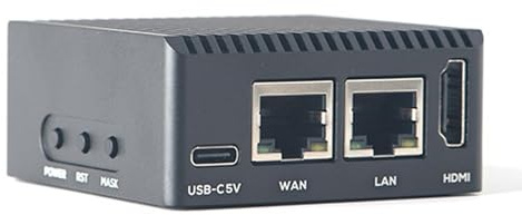 NanoPi R3S LTS Dual-Gbps Ethernet Ports Router Rockchip RK3566 SoC Mini PC Board Support OpenMediaVault, OpenWrt 2GB RAM No eMMC SingleBoard with Meatal Case (2GB Ram Case Kit)