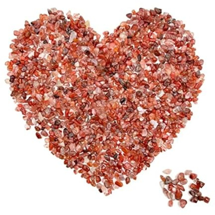 WENYOG Cailloux Aquarium Roches de Gravier d'aquarium 400g/0,88 LB, Pierres de Cristal concassées de 5 à 10mm for Remplissage de Vase de Fontaine, décoration décorative de Jardin d'aquarium(Red)