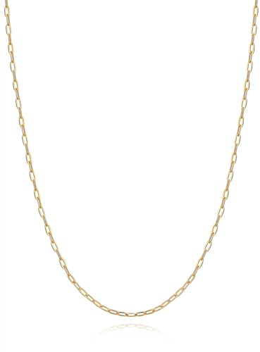 U7 collar de Cadena Acero Inoxidable Mujer 1,8/3,4mm de Ancho, 36/41/46/51/56/61 + 5cm de Longitud, Collar de Clip Plateado/Dorado/Negro/Rosado Minimalista Hipoalergénico con Caja de Regalo