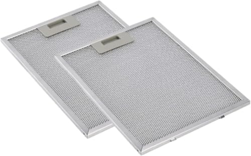 2 filtros de ventilación de Malla de Metal, filtros de Aluminio para Campana extractora de Cocina, Filtro de ventilación de Repuesto para Campanas extractoras de Cocina, 32 x 26 cm
