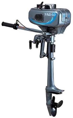 2-Takt 3,5 PS Außenbordmotor Bootsmotor 2,5KW Electric Outboard Motor Mit Cdi Wassergekühlt System Manueller Start Wassergekühlt Außenborder Benzinmotor Für Der Fischerei, Aquakultur