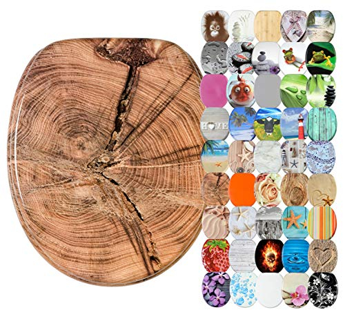 Sanilo WC Sitz ohne Absenkautomatik, viele schöne Toilettendeckel zur Auswahl, hochwertige und stabile Qualität aus Holz (Old Tree)