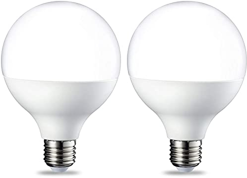 Amazon Basics LED-Leuchtmittel, Globe-Form (G93), mit Edisongewinde (E27), 14,5 W (entspricht 100 W), Warmweiß, nicht dimmbar, 2Stück