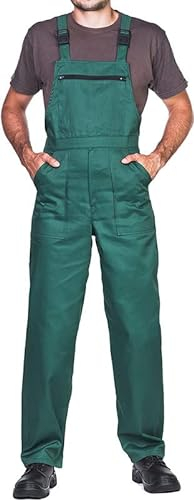 MAZALAT work wear Salopette da Lavoro Uomo, Taglie Grandi S-3XL, Made in EU, Colori Diversi, Tuta da Lavoro Uomo Qualità, Verde, M