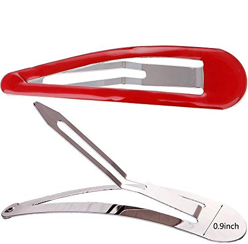 LONEEDY - Pack de 10 grandes barrettes à cheveux en métal verni, longueur 8,9 cm, anti-glisse, barrettes longues pour femmes et filles.