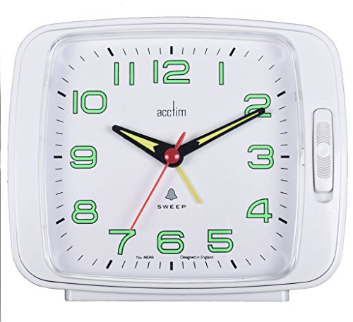 Acctim 15702 Ada Alarm Clock with Snooze in White