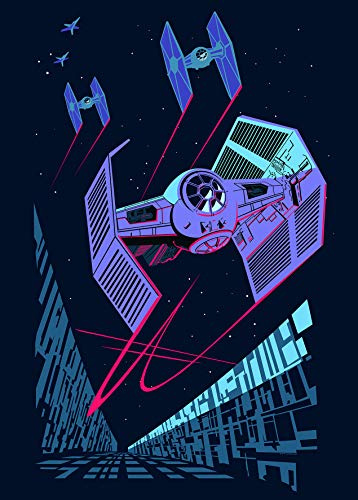 Komar Wandbild | Star Wars Classic Vector TIE-Fighter | Kinderzimmer, Jugendzimmer, Dekoration, Kunstdruck | ohne Rahmen | WB110-50x70 | Größe: 50 x 70 cm (Breite x Höhe)