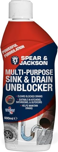Spear and Jackson 1 x 500ml Heavy Duty Sink and Drain Unblocker