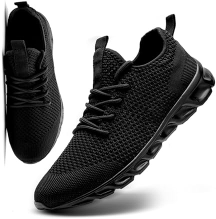 MGNLRTI Scarpe Uomo Sneakers Scarpe Estive Eleganti Ginnastica Snikers Scarpe Sportive Basket Tennis Running Uomo Antinfortunistiche Nero EU41