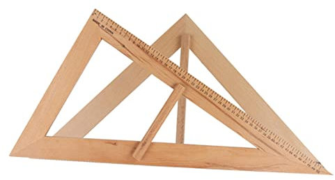 Mathematik-Werkzeug aus Holz, Messwerkzeug für Klassenzimmer, Schulen, Büros, Mathebedarf für Schüler, Dreieck