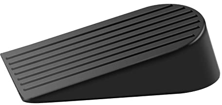 TOKPLNU Door Stops, Extra Large Rubber Door Wedges Heavy Duty Black Door Stoppers Wedge for Floor, Non-Slip Door Stop Holder for Patio, Gates, Garden, Kitchen, Offices