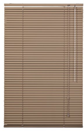 Lichtblick Aluminium Jalousie, Alu-Jalousie mit Klemmträgern und Wandmontageclips für Fenster und Türen Braun, 50 cm x 130 cm (B x L)