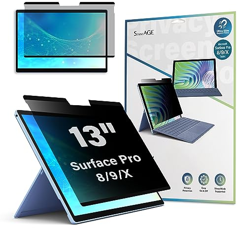 SenseAGE Filtro della Privacy Magnetico Premium per Surface Pro 13 Pollici (8/9/X), Filtro Schermo Anti-Spia, Luce Blu, Protezione Schermo Rimovibile per Microsoft Surface 13