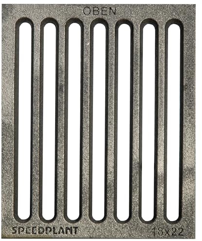 SPEEDPLANT Hochwertiger Ascherost 18 x 22 cm Ofenrost Kaminrost Liegerost Tafelrost Feuerrost - Premiumqualität, Stärke 13 mm