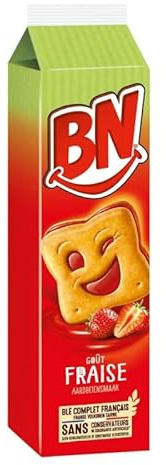 Délicieux BN Fraise - 16 Biscuits Gourmands, 285g - Un Chocolaté Fruité Irrésistible! Pour les Amateurs de Biscuits aux Fruits. - Le Lot De 4