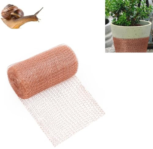 1Pcs Anti Snail Fence Copper Mesh, Copper Strips Anti Snail Raised Bed, Snail Fence Metal for blocking entry points, Garden Neck Protection,Pest Control (127mm*1m)