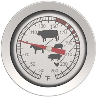 KT THERMO Oven/Grill Safe Meat Thermometer,Extra Large 2.5-inches Dial, Temperature Labeled for Poultry, Pork,Beef