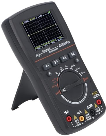 Multimètre D'oscilloscope Numérique Portable 2 en 1, Bande Passante de 10 MHz, Taux D'échantillonnage élevé de 50 MSa par S, 6000 Points, écran Couleur de 2,4 Pouces, Fonction