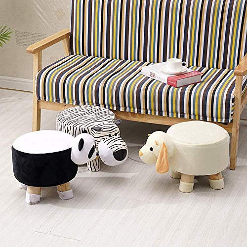 Klappbarer Fußhocker Zebra Massivholz Tier Gepolsterter Ottoman Fußhocker Couchtisch Sofa Eingangsbank Wohnzimmer Modern Hellgrau Polster Tier Aufsitzfußhocker Shee