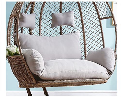 Doppelschaukelstuhlkissen, großes und dickes Sitzkissen für 2 Personen, Hängesessel, ideal für Garten, Outdoor, Innenbereich, Terrasse, 2-Sitzer, Hängekorb, Stuhl-Upgrade