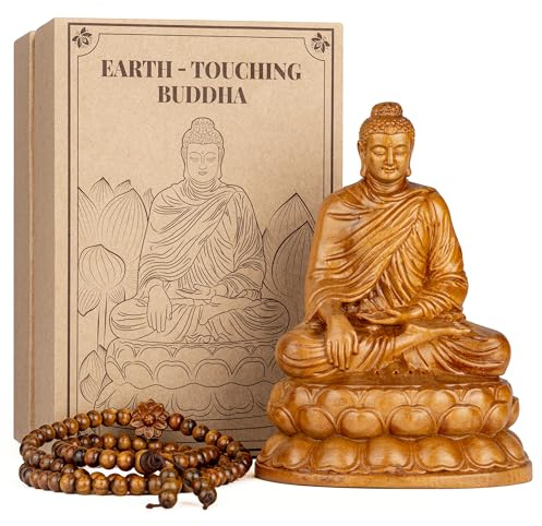 DAISYCRAFTVN Wooden Shakyamuni Buddha Statue – Meditation Accessories, Feng Shui Spiritual Zen Decor, Buddha Statue Indoor for Peaceful Buddha Room & Mindful Living